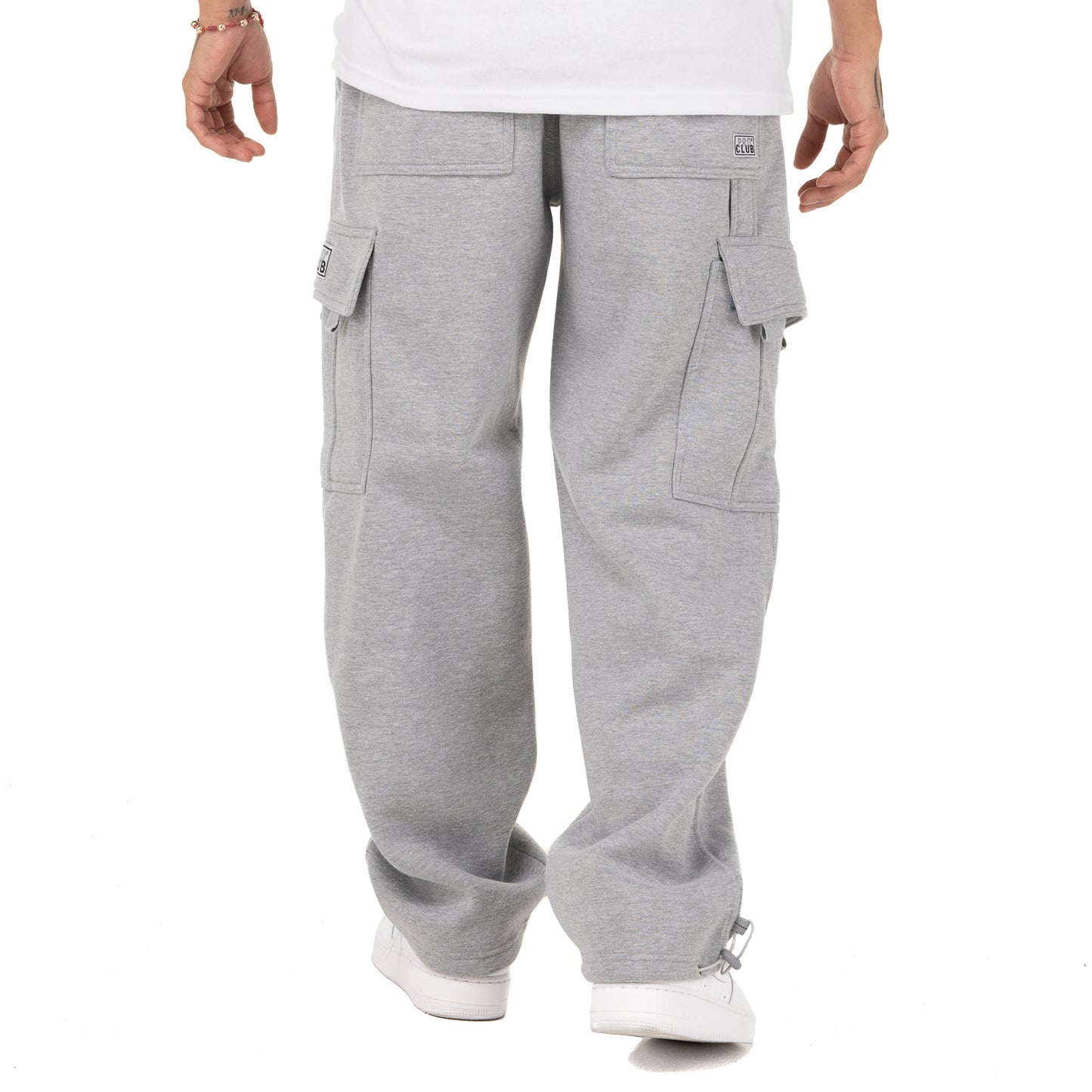 GREY FLEECE CARGO PANTS