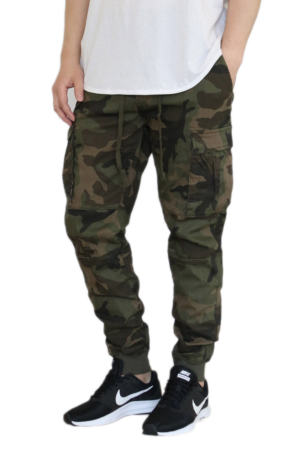 CAMO SOFT CARGO TWILL JOGGERS