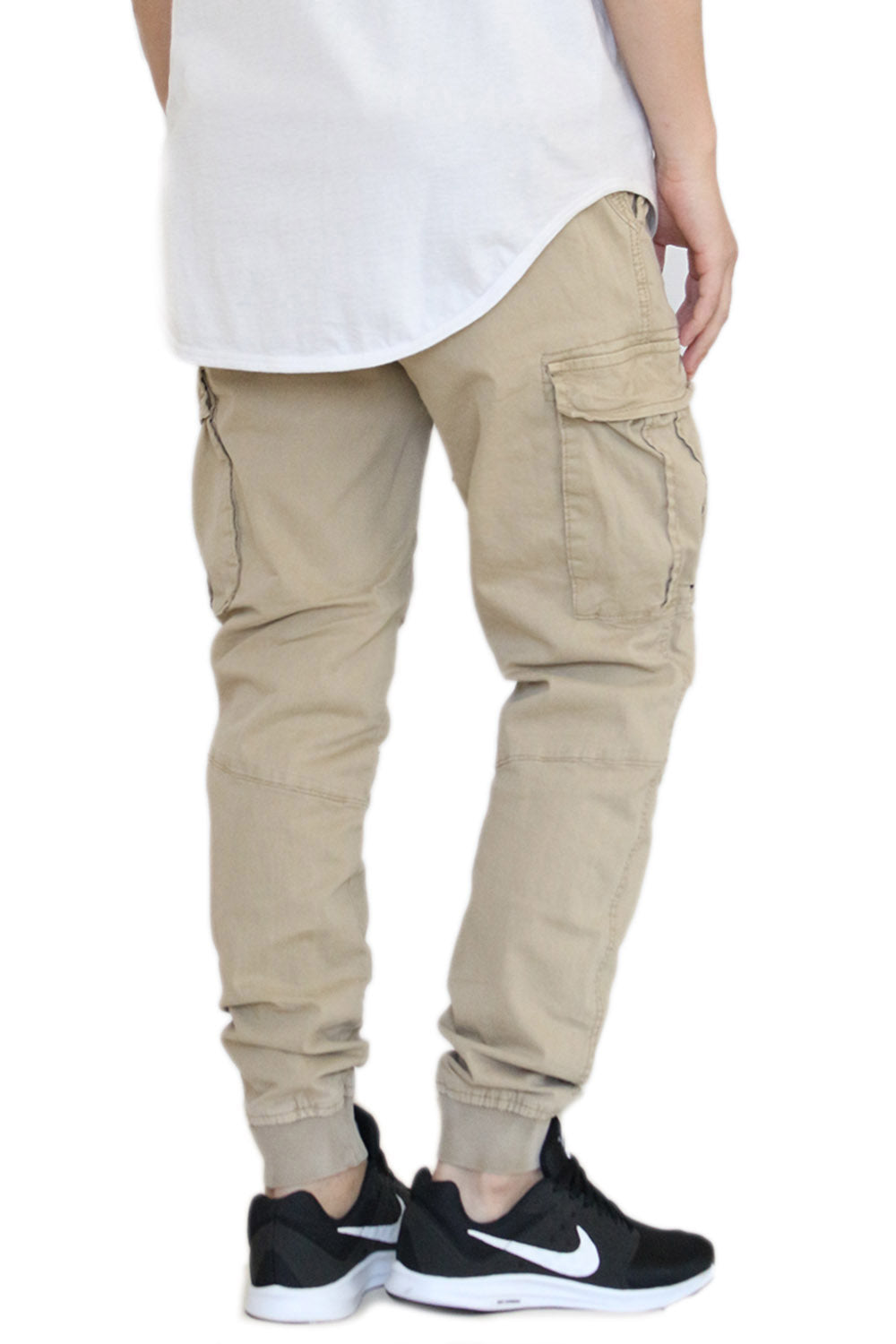 KHAKI SOFT CARGO TWILL JOGGERS
