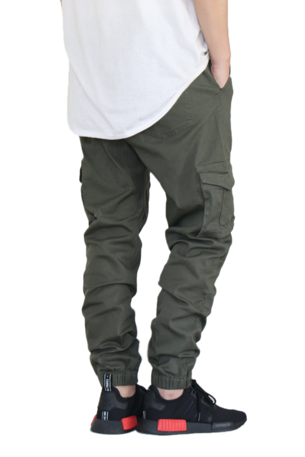 OLIVE CARGO TWILL JOGGERS