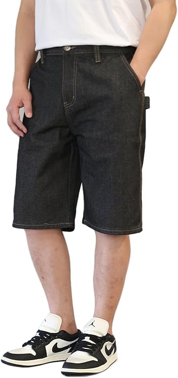 Raw Black Regular Fit Carpenter Shorts