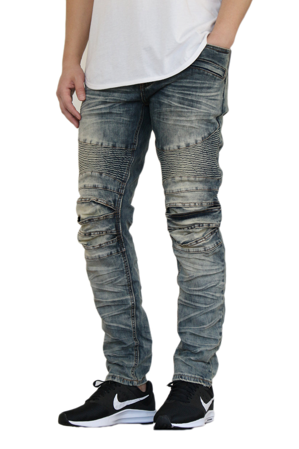 SAND HILL SID MOTO BIKER JEANS