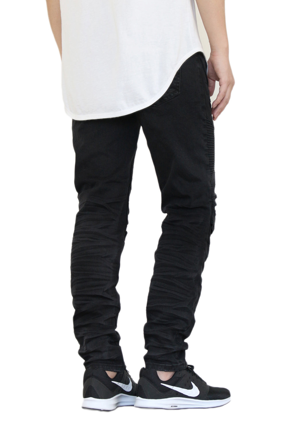 JET BLACK SID MOTO BIKER JEANS