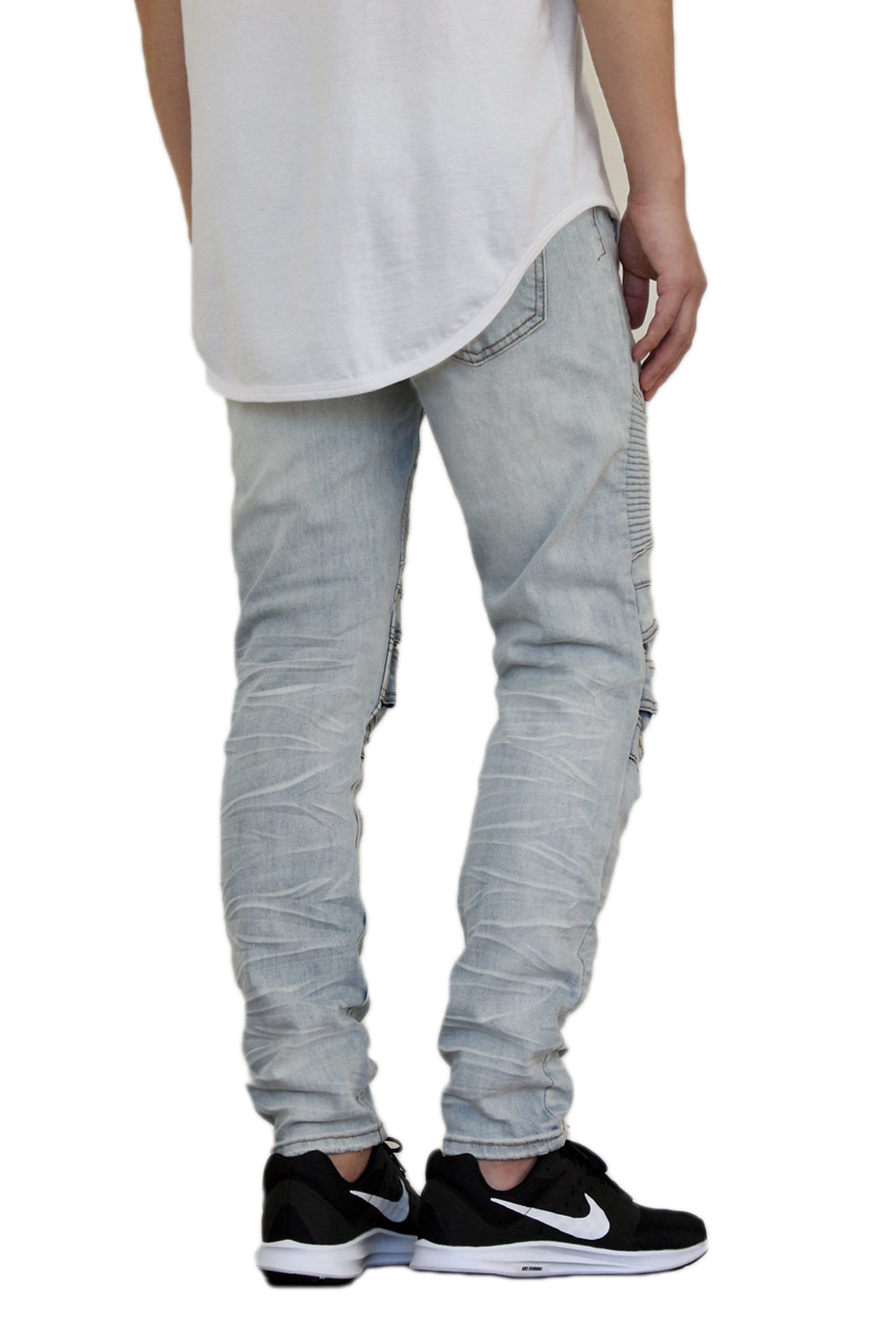 CLOUD BLUE SID MOTO BIKER JEANS