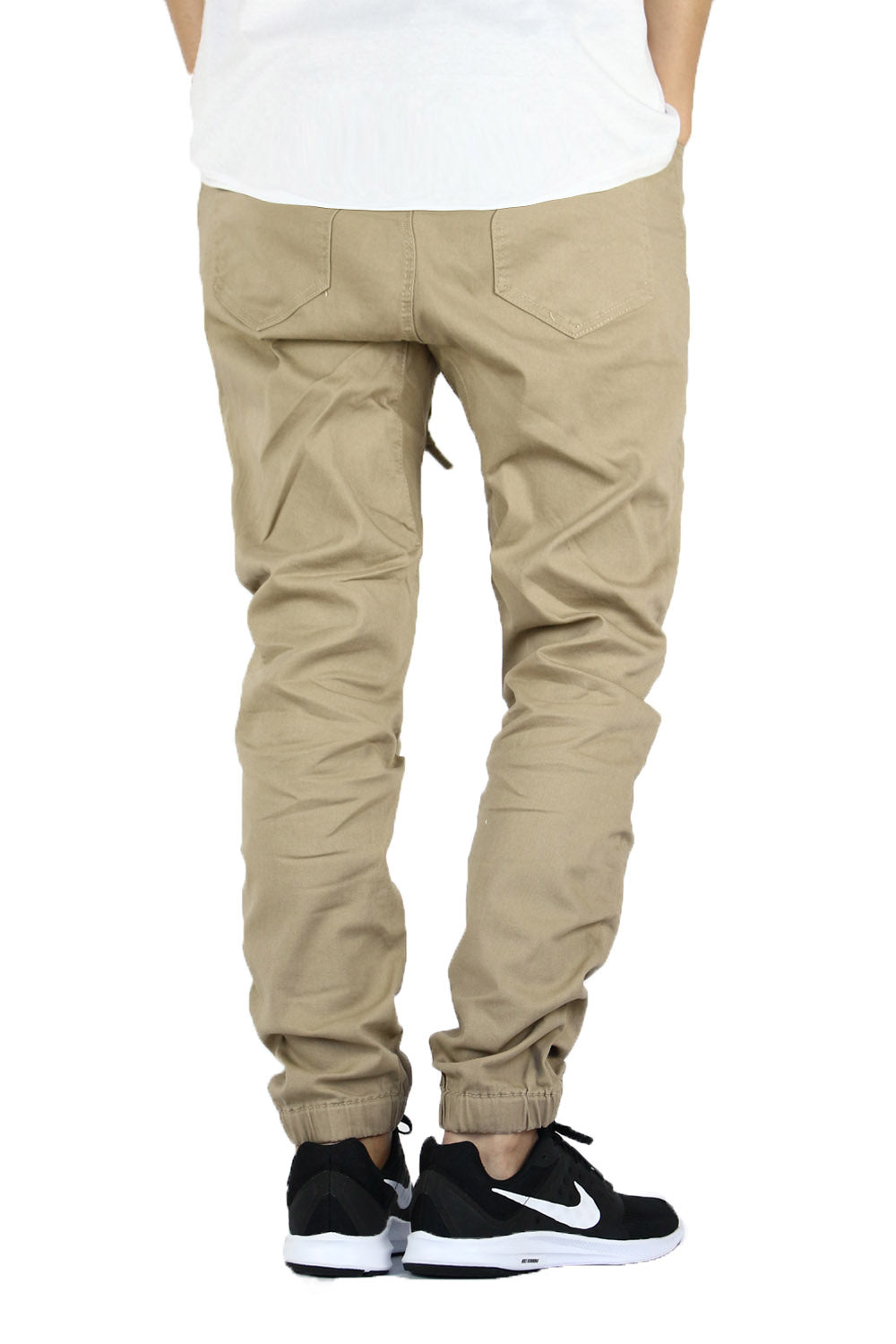 KHAKI SLIM FIT TWILL JOGGERS