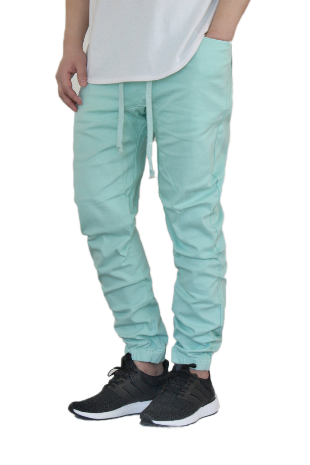 MINT SLIM FIT TWILL JOGGERS