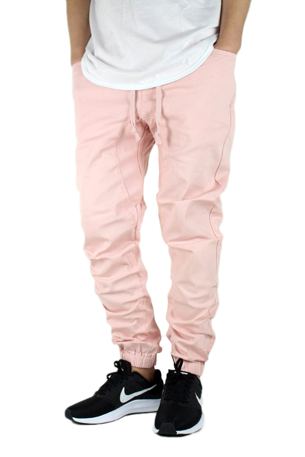 Pink best sale slim joggers