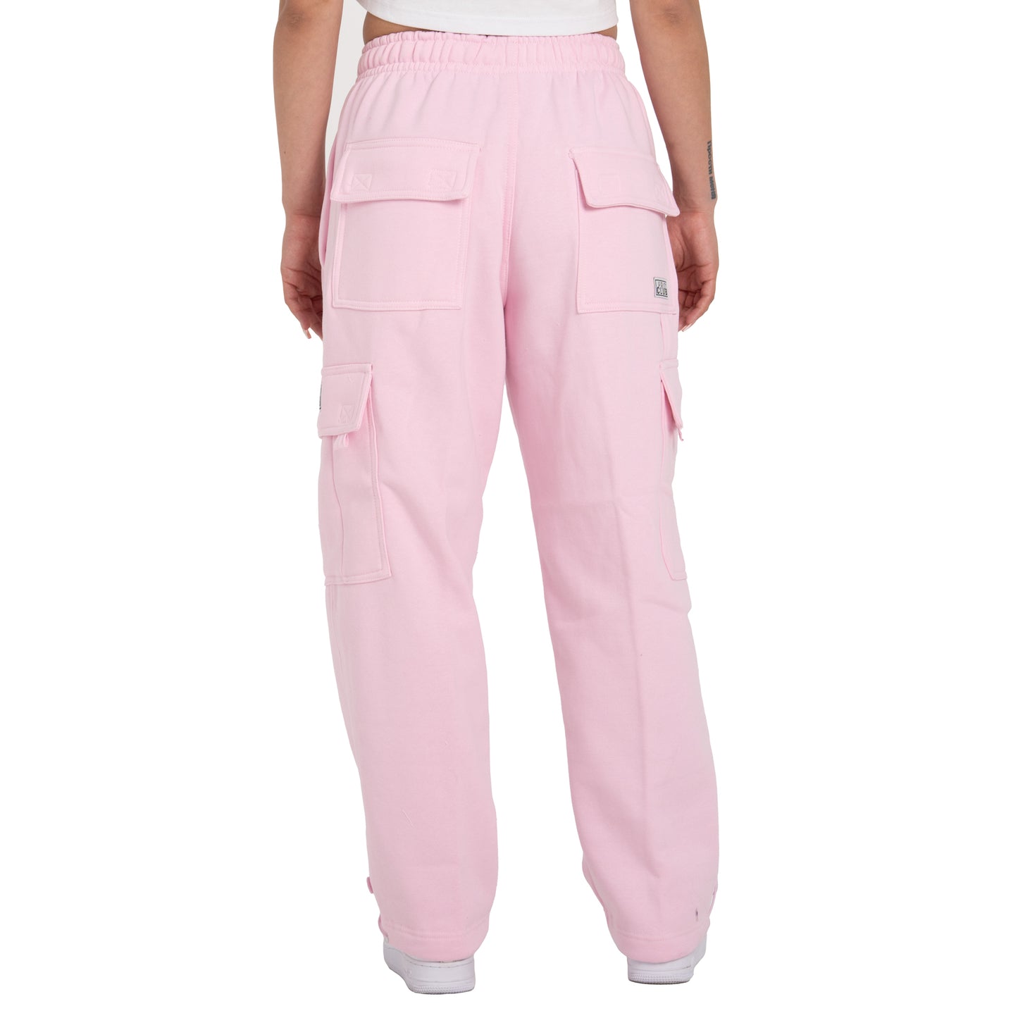 PINK FLEECE CARGO PANTS