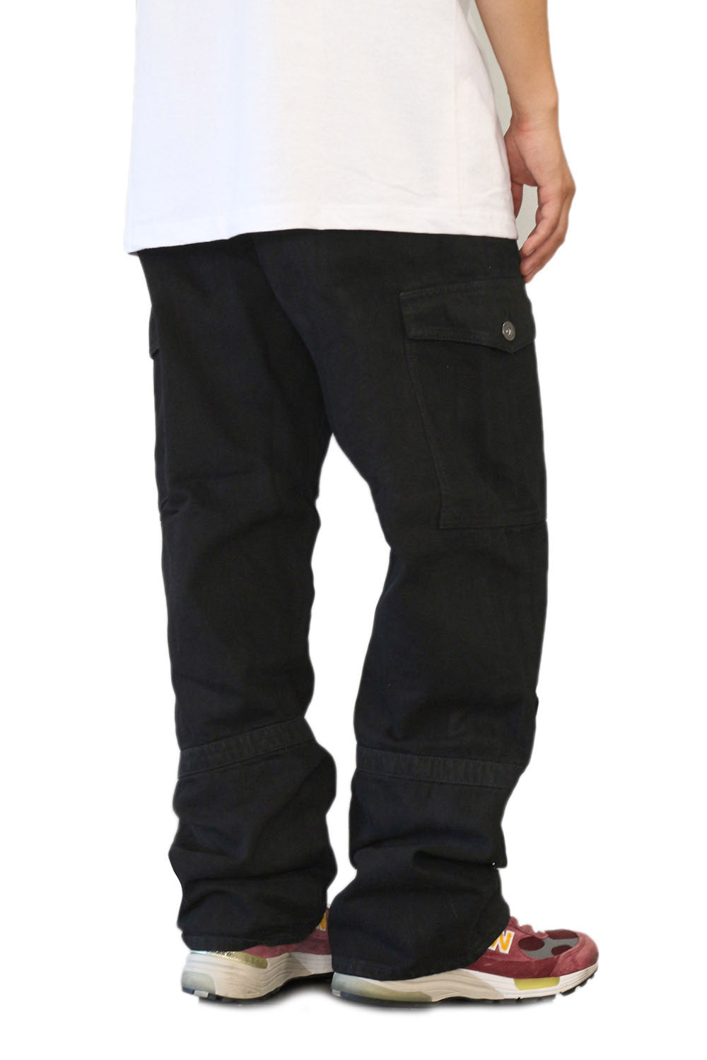 BLACK ARON BAGGY FIT CARGO PANTS
