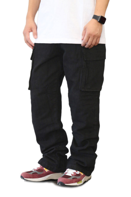 BLACK ROY BAGGY FIT CARGO PANTS