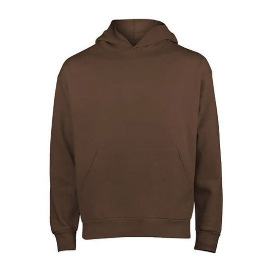 BROWN OVERSIZED FLEECE HOODIE