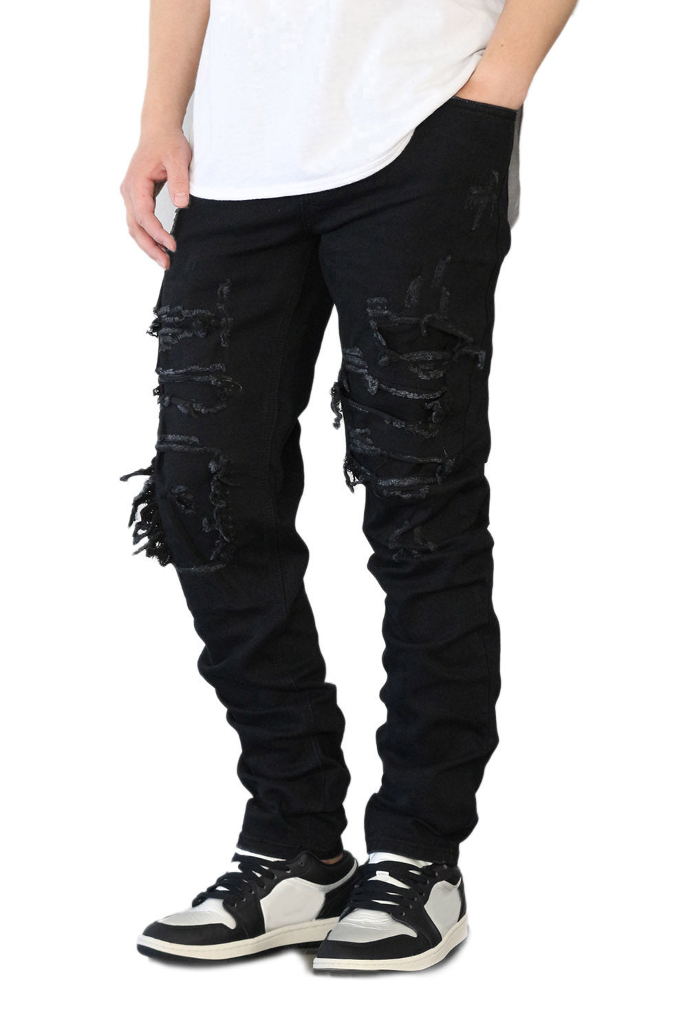 BLACK BILLY DISTRESSED JEANS