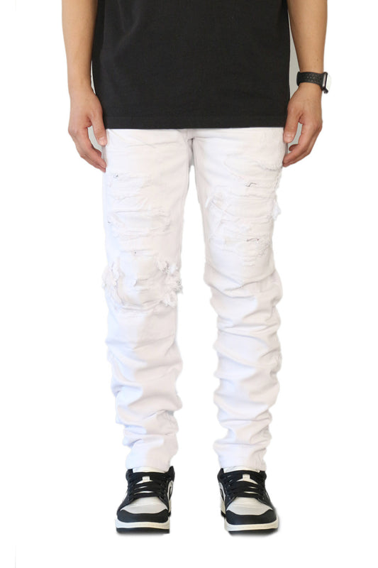 WHITE BILLY DISTRESSED JEANS