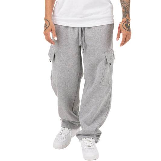 GREY FLEECE CARGO PANTS