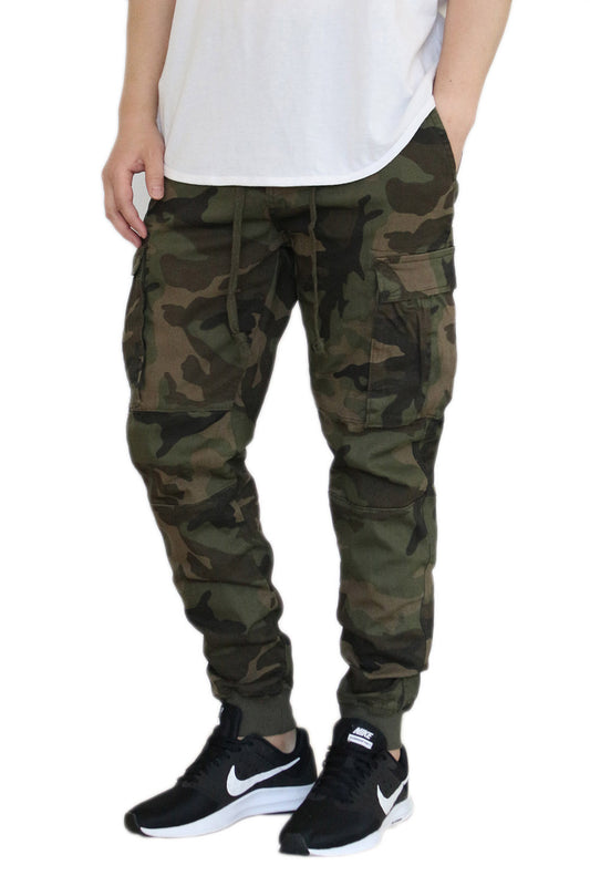CAMO SOFT CARGO TWILL JOGGERS