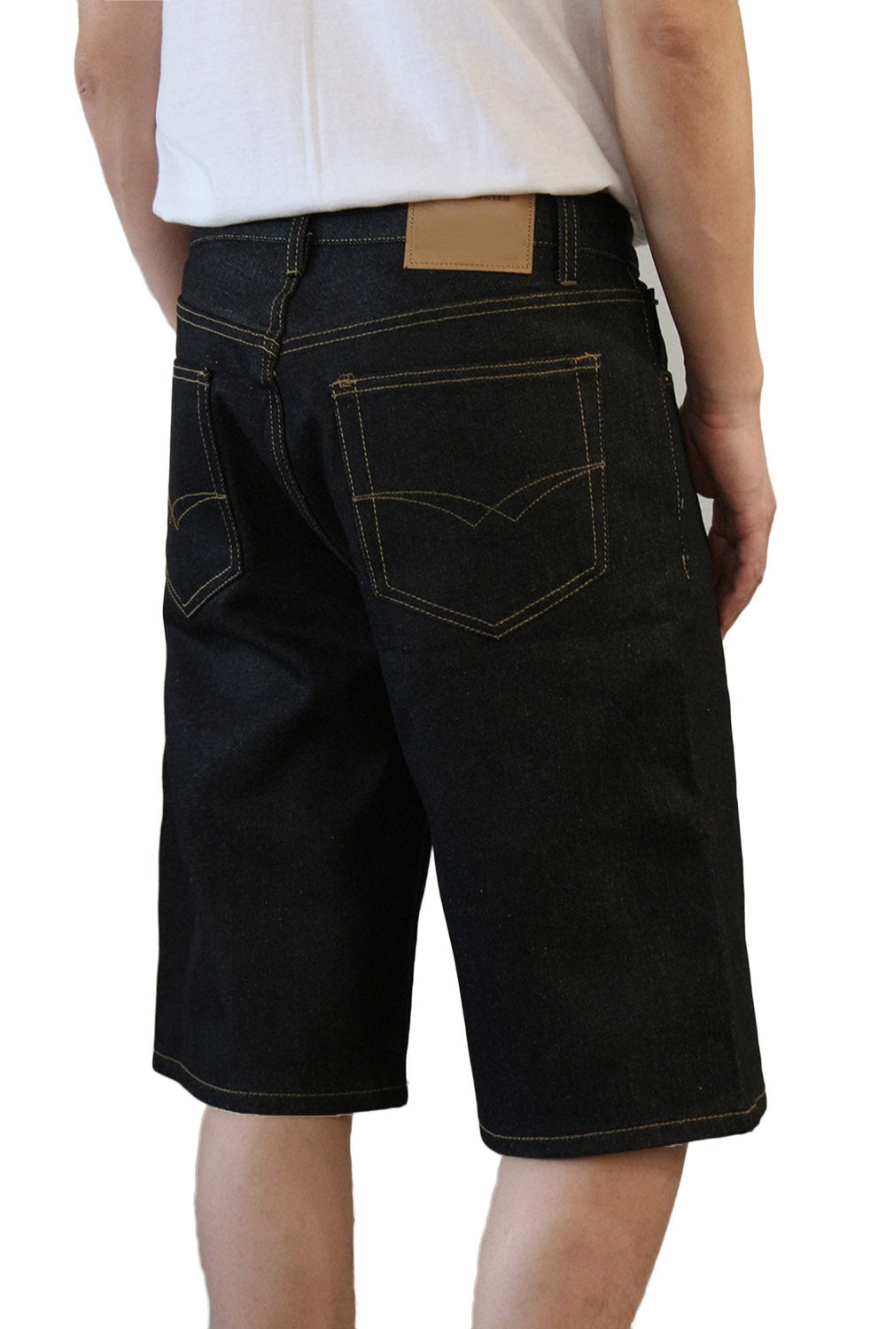 Raw Black Regular Fit Denim Shorts