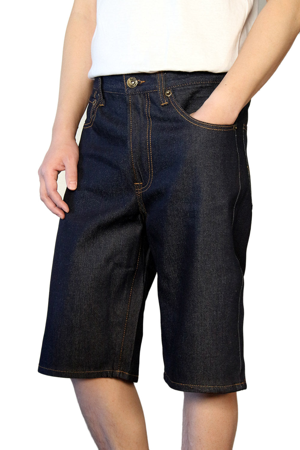 Raw Indigo Regular Fit Denim Shorts