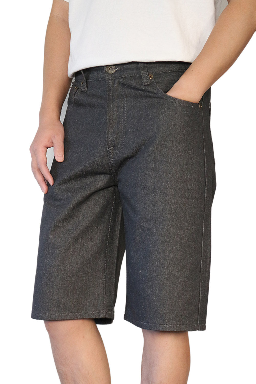 DK Gray Regular Fit Denim Shorts