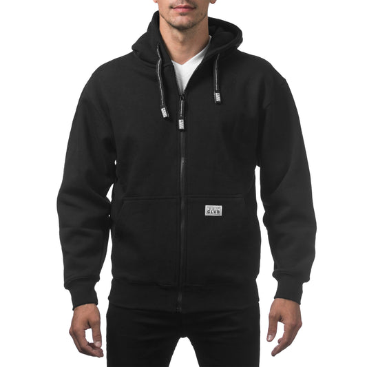 BLACK ZIP UP HOODIE JACKET