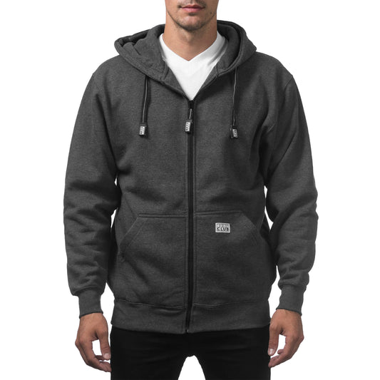 CHARCOAL ZIP UP HOODIE JACKET