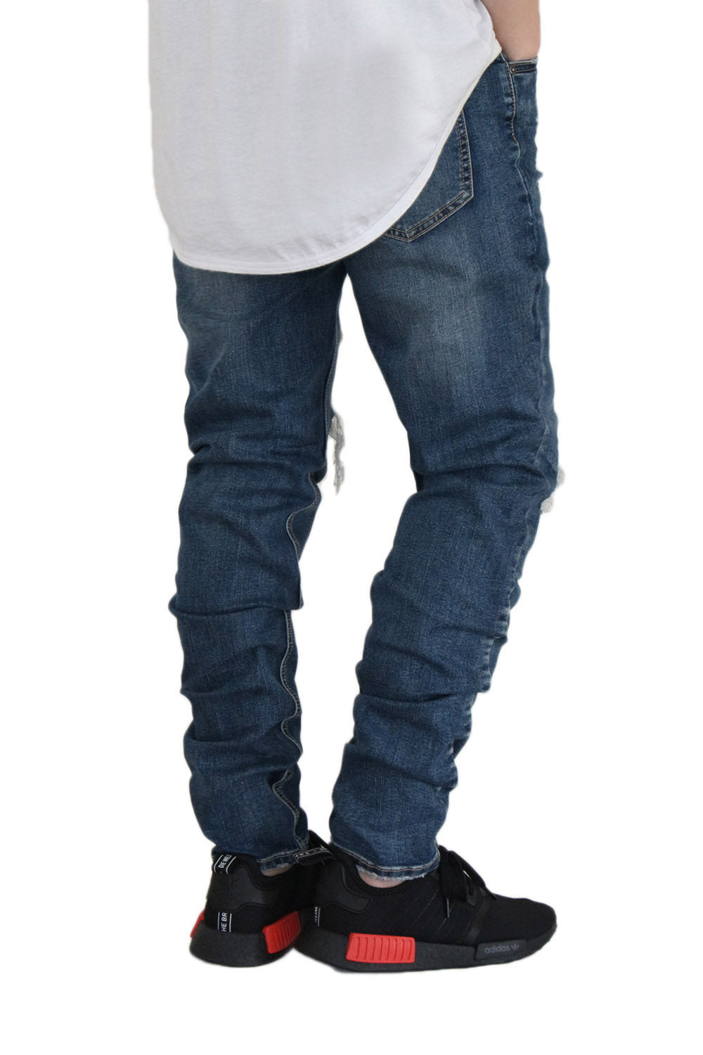 Distressed denim clearance joggers mens