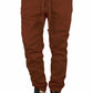 MOCHA SLIM FIT TWILL JOGGERS